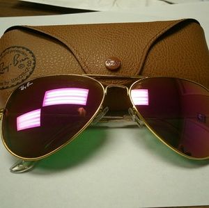 Pink 62mm rayban sunglasses.